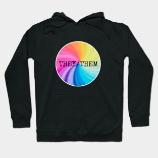 THEY THEM Pronouns Rainbow Hoodie